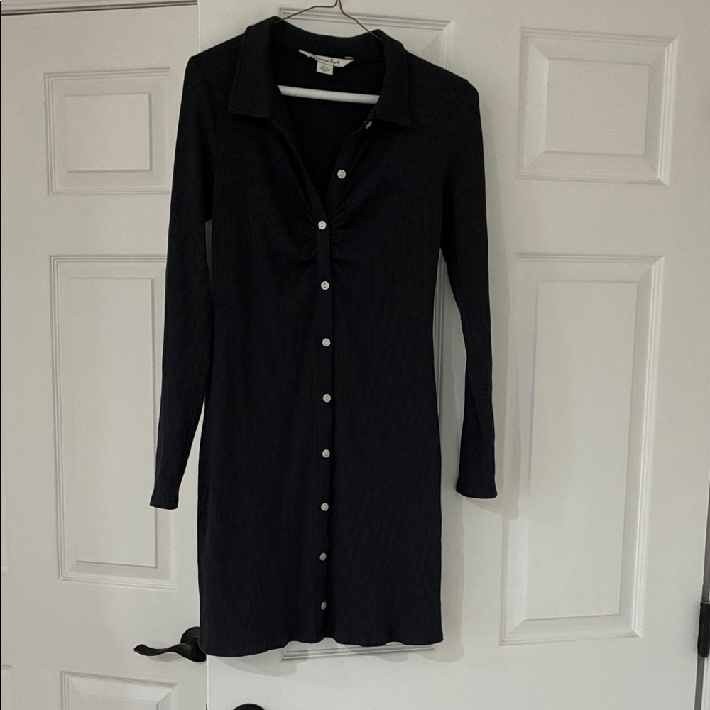 American Eagle Outfitters Navy Long Sleeve Dress